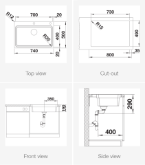 Blanco Paslanmaz Çelik Eviye (ETAGON 700-IF/A)
