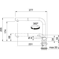 Franke Active Window Spiralli Krom Armatür