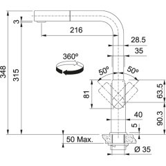 Franke Mythos Spiralli Industrial Black Armatür