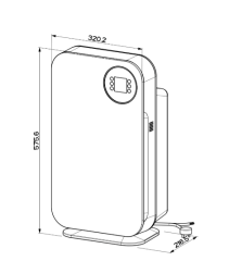Faber Air Hub Portable FBF PH 1020 Mat Beyaz HAVA TEMİZLEME CİHAZI