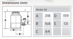 İn Sink Erator Çöp Öğütücü (MODEL 46)