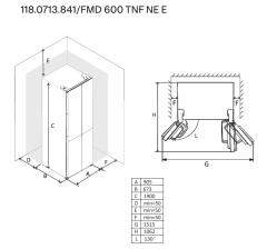 Franke FMD 600 TNF NE E Black Çift kapılı NoFrost Solo Buzdolabı (90 CM)
