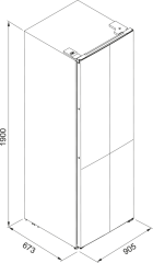 Franke FMD 600 TNF NE E Black Çift kapılı NoFrost Solo Buzdolabı (90 CM)