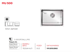 Ukinox Tezgah Altı Çelik Eviye (ME 500)