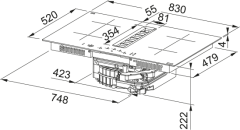 Franke MARİS 2GETHER Ankastre Davlumbazlı Ocak (FMA 8372 4RC R HI)