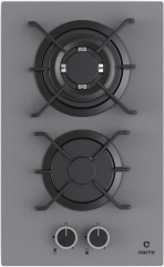 Narte 2 Göz Gri Cam Ankastre Ocak  (NT-CG20030S)