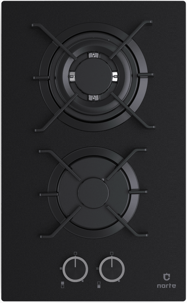 Narte 2 Göz Siyah Cam Ankastre Ocak  (NT-CG20030B)