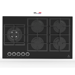 Narte 90 Cm Siyah Cam Ankastre Set ( 6 Yıl Garanti )