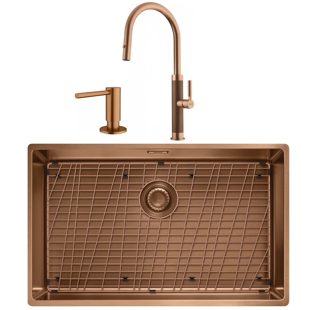 Franke Mythos Masterpiece Eviye Armatür Sabunluk Kampanyası (COPPER 68)