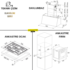 Franke Classicline Nero Ankastre Set (5 Gözlü Ocak)