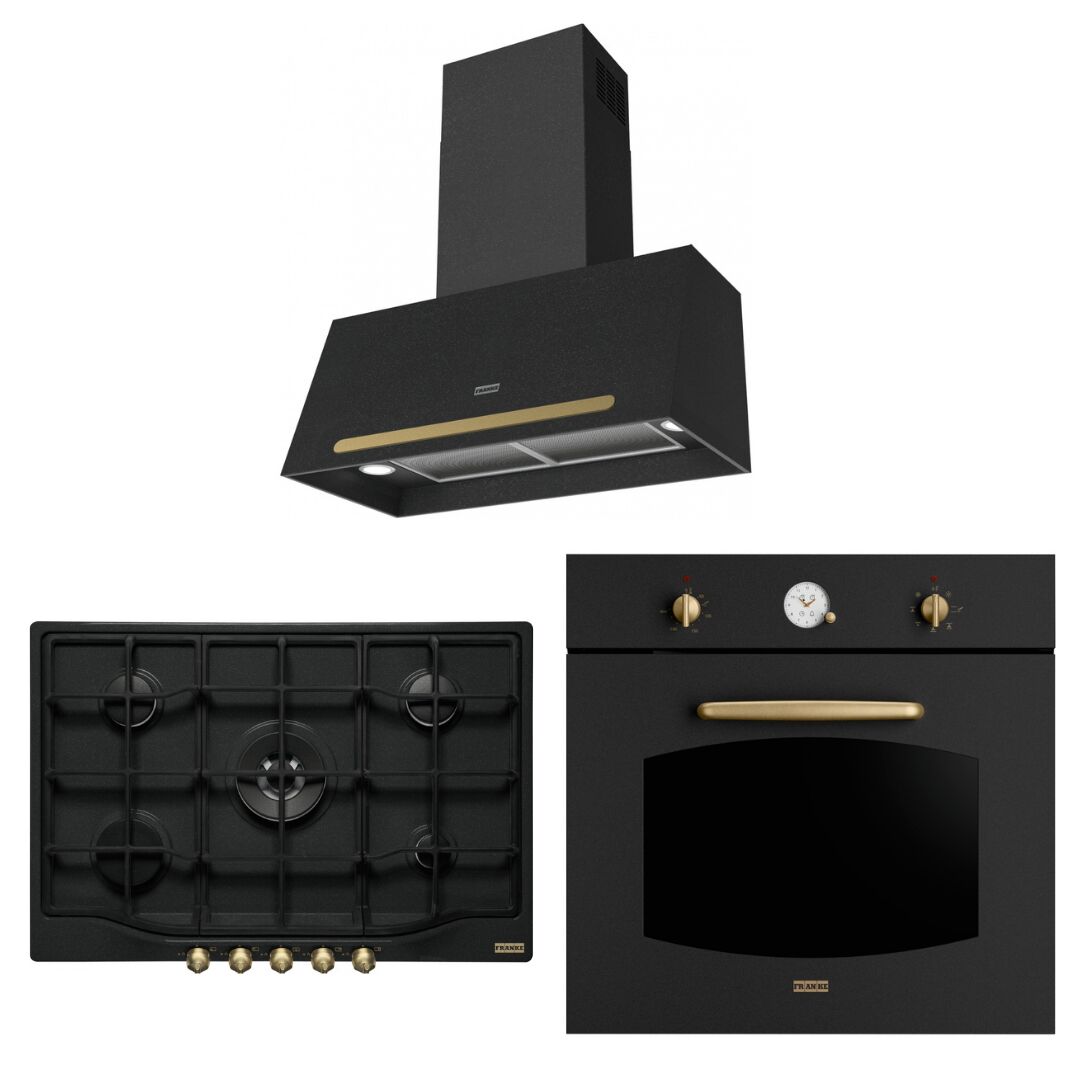 Franke Classicline Nero Ankastre Set (5 Gözlü Ocak)