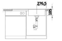 Nuevo CREA XL 6 S Seramik Eviye Siyah (Sol Damlalıklı)