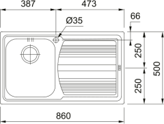 Franke Logicaline LLL 611 Dekor Eviye