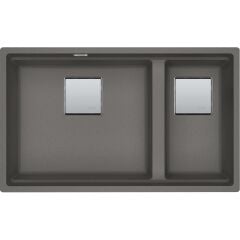 Franke Kubus 2 Tezgah Altı 1,5 Göz Granit Eviye Stone Grey