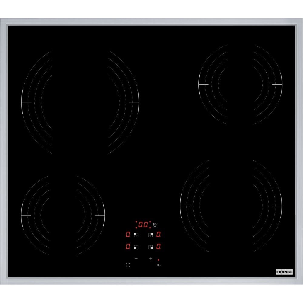Franke FRSM 604 C T XS Black Glass/Inox Elektrikli Cam Seramik Ocak