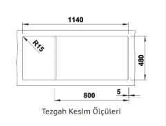 Nuevo SONAS 8 S Seramik Eviye Kristal Beyaz(Sol Damlalıklı)