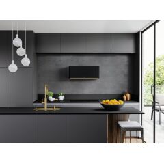 Franke Mythos Materpiece 80 cm Matt Black+Gold Davlumbaz