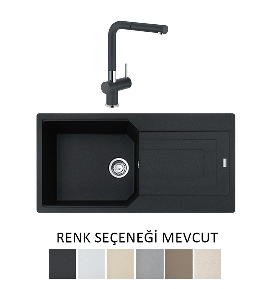 Franke UBG 611-100 + Active Plus Doccia Granit Eviye Armatür Kampanyası