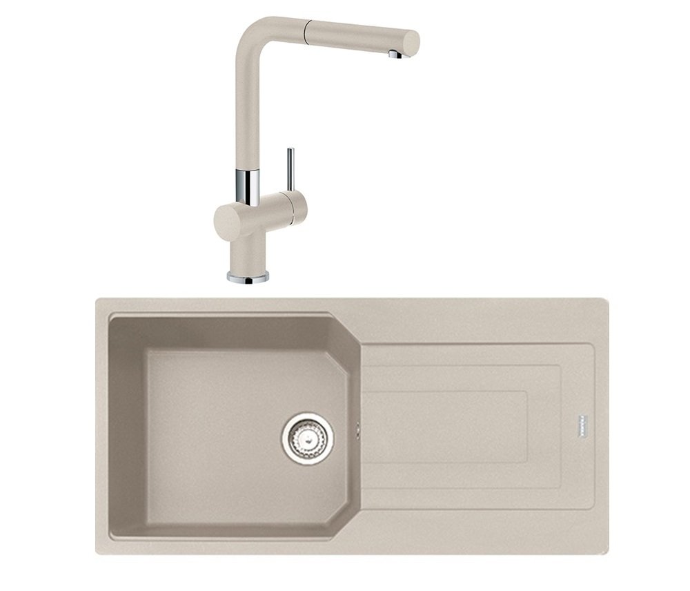 Franke UBG 611-100 + Active Plus Doccia Granit Eviye Armatür Kampanyası Sahara