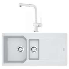 Franke UBG 651-100 + Active Plus Doccia Granit Eviye Armatür Kampanyası Bianco