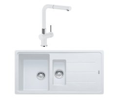 Franke BFG 651 + Active Plus Doccia Granit Eviye Armatür Kampanyası Bianco