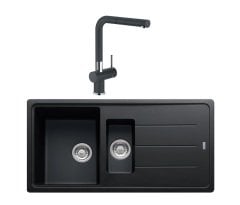 Franke BFG 651 + Active Plus Doccia Granit Eviye Armatür Kampanyası Nero