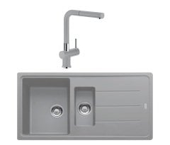 Franke BFG 651 + Active Plus Doccia Granit Eviye Armatür Kampanyası Stone Grey