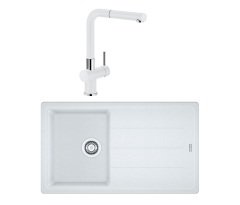 Franke BFG 611-86 + Active Plus Doccia Granit Eviye Armatür Kampanyası Bianco
