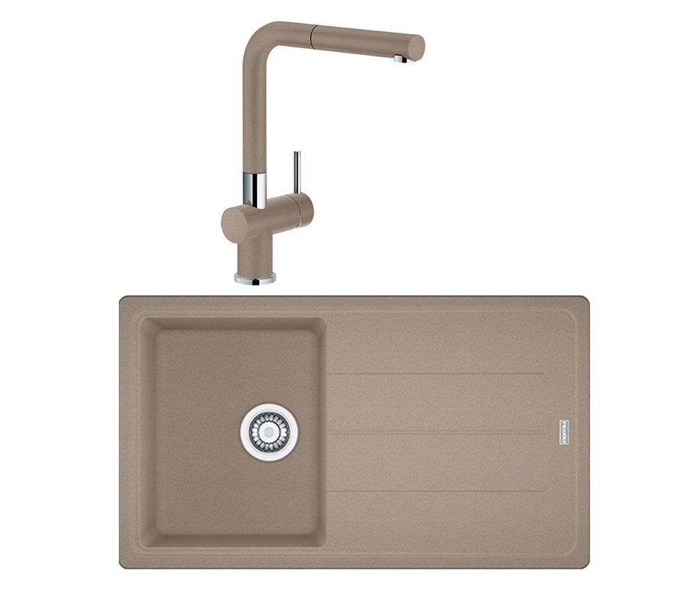 Franke BFG 611-86 + Active Plus Doccia Granit Eviye Armatür Kampanyası Oyster