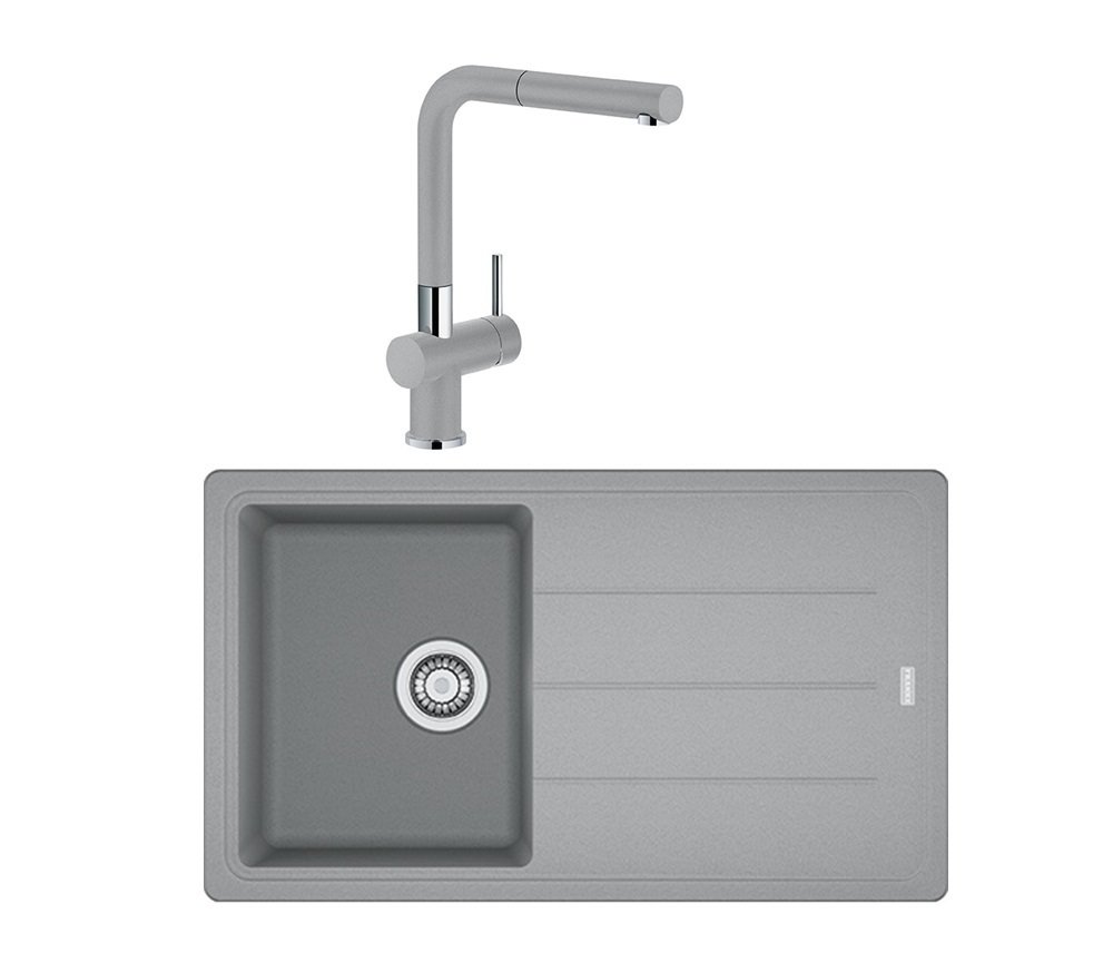 Franke BFG 611-86 + Active Plus Doccia Granit Eviye Armatür Kampanyası Stone Grey