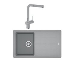 Franke BFG 611-86 + Active Plus Doccia Granit Eviye Armatür Kampanyası Stone Grey