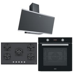 Franke Siyah Cam 90 Cm Ankastre Set