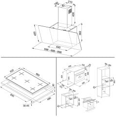 Franke 90 Cm Beyaz Cam Ankastre Set