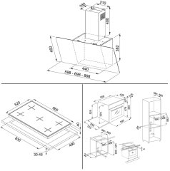 Franke 90 Cm Beyaz Cam Ankastre Set