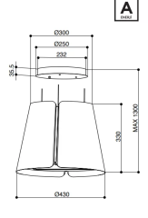 Faber Beat Matt Black Ada Davlumbaz (BK MATT F45)
