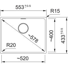 Franke Maris MRG 110-52 Tezgah Altı Granit Eviye Oyster