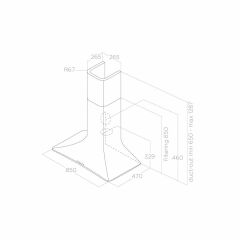 Elica Sweet 85 CM Davlumbaz (PELTROX/F/85)