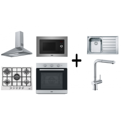 Franke 90 Cm İnox Ankastre Set + Mikrodalga & Eviye+Armatür